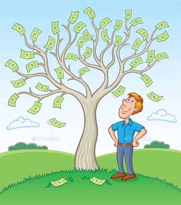 590x666 money tree graphics, designs templates from graphicriver - Money Tree Drawing