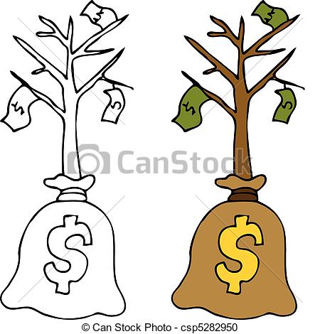 450x470 sapling money tree - Money Tree Drawing