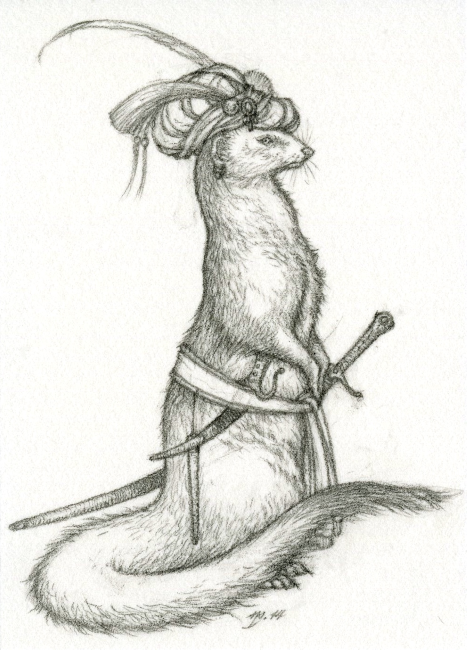 467x650 Manjun The Mongoose Drawing - Mongoose Drawing