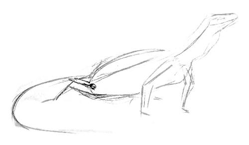 500x291 how to draw a monitor lizard - Monitor Drawing
