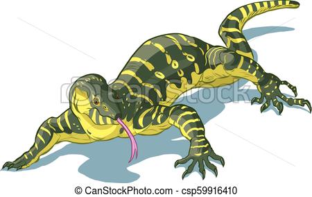 450x284 nile monitor lizard vector clip art cartoon illustration vector - Monitor Lizard Drawing
