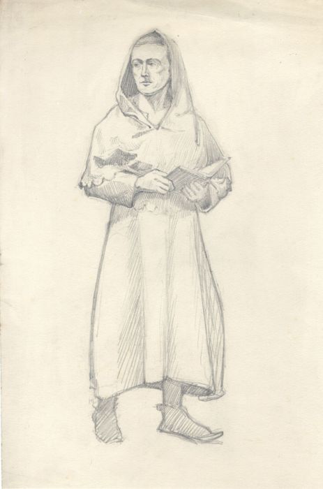 463x700 frank l johnson - Monk Drawing