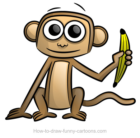 450x442 Monkey Drawings - Monkey Cartoon Drawing