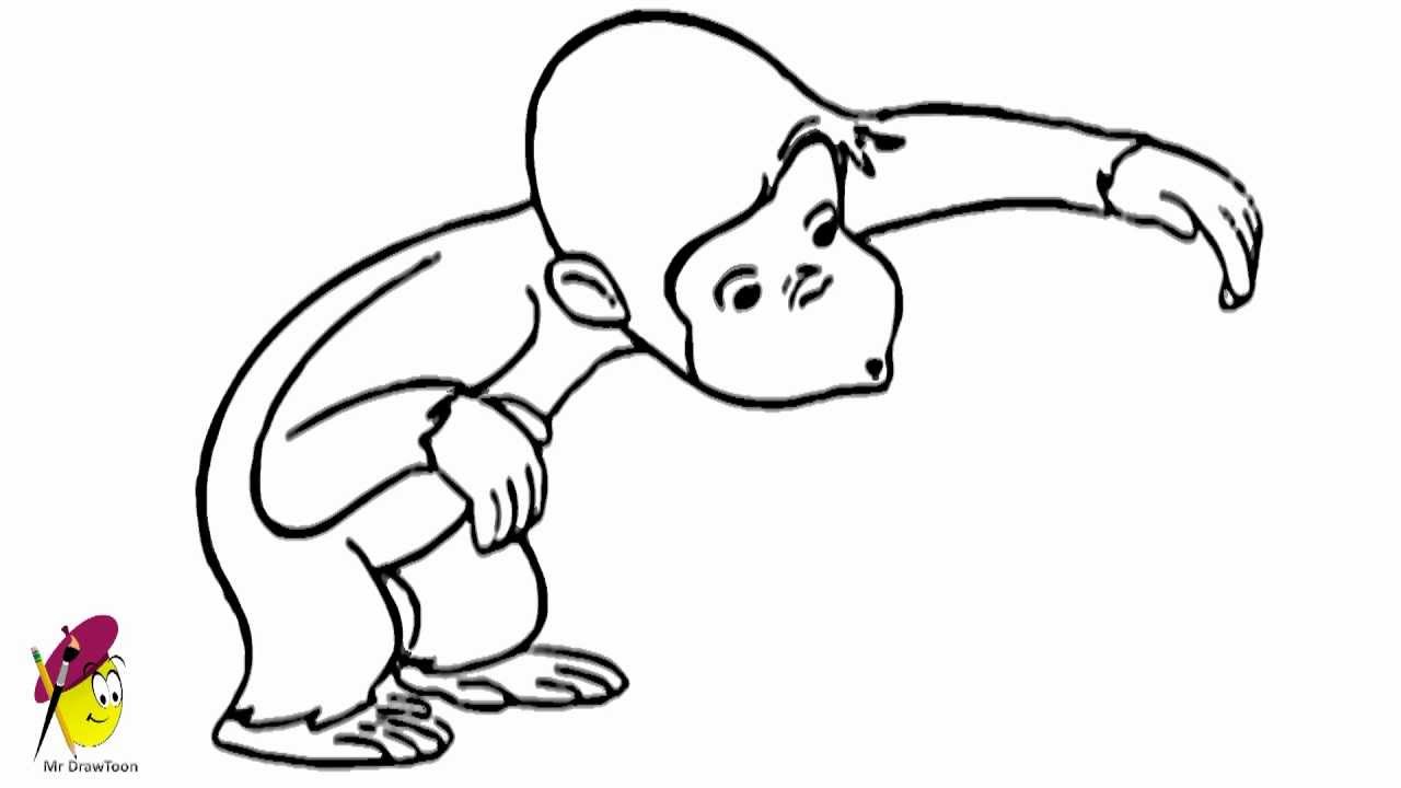 1280x720 draw curious george - Monkey Drawing