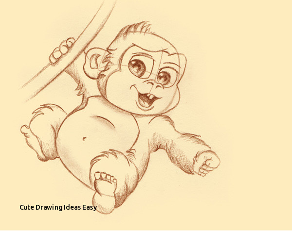 600x476 Cute Drawing Ideas Easy Monkey Drawing Cute - Monkey Drawing Easy