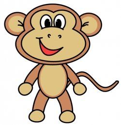 250x258 How To Draw A Cartoon Monkey With This Easy To Follow Step - Monkey Drawing Easy