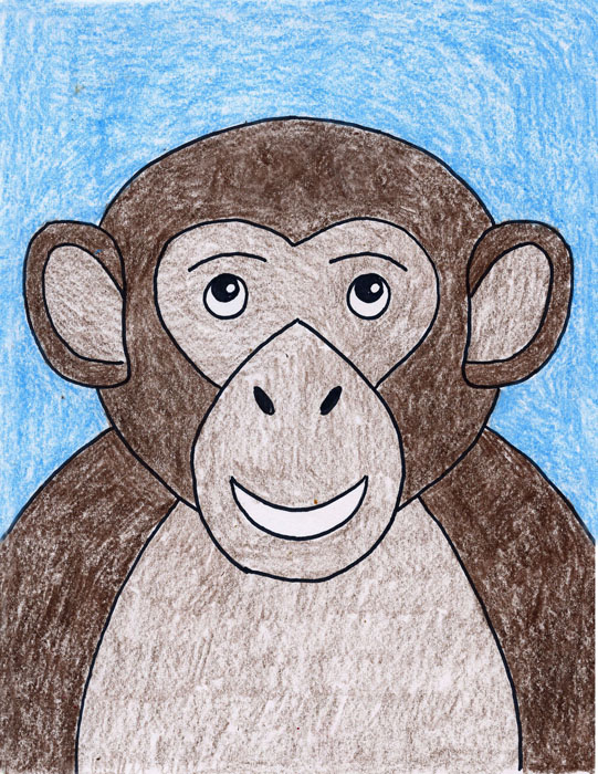 541x700 Monkey Art Projects For Kids - Monkey Drawing Easy