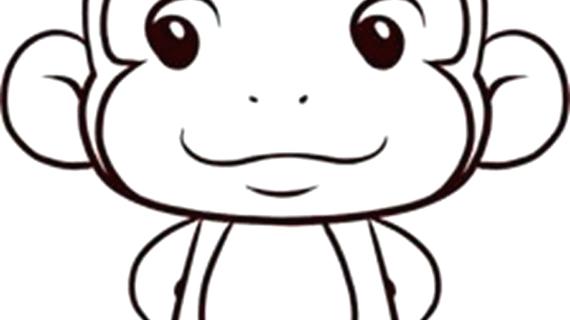 570x320 Easy Monkey Drawing Easy Monkey Drawing Cute N How To Draw - Monkey Drawing Easy
