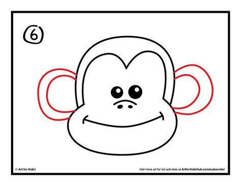 474x366 How To Draw A Monkey - Monkey Drawing For Kids
