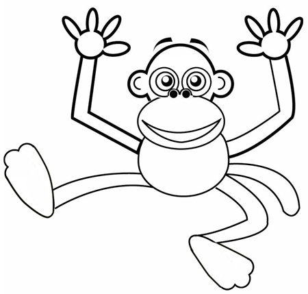 450x429 How To Draw Cartoon Monkeys With Easy Step - Monkey Drawing For Kids