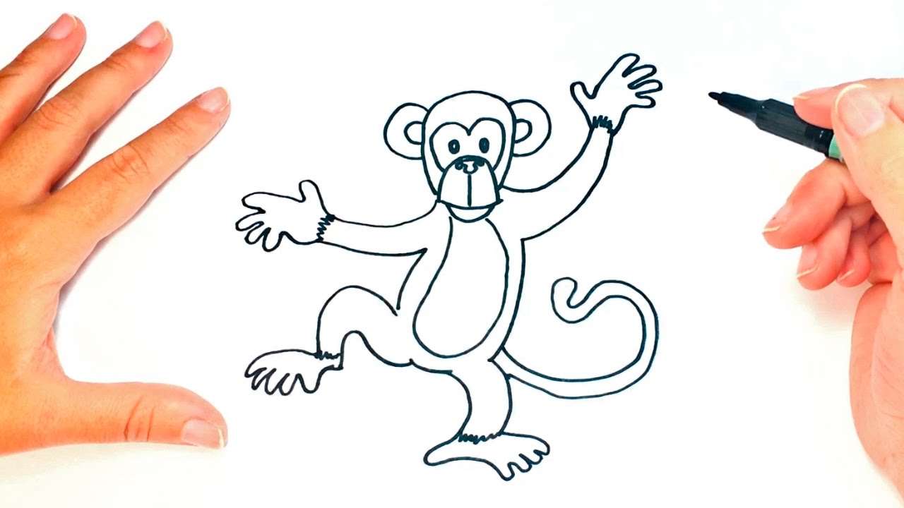 1280x720 how to draw a monkey for kids monkey drawing lesson step - Monkey Drawing For Kids