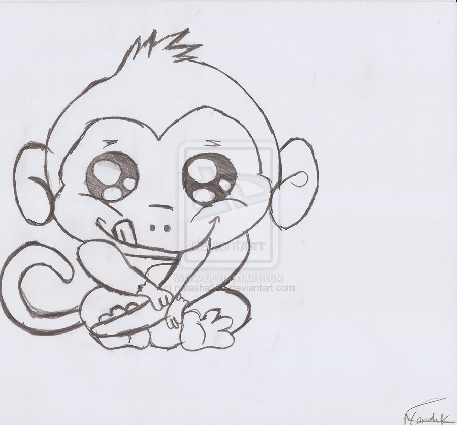 900x836 Baboon Draw - Monkey Drawing Images
