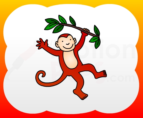 503x415 How To Draw Monkey For Kids - Monkey Drawing Step By Step