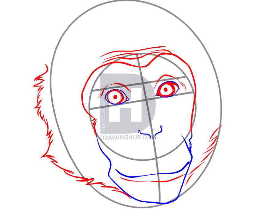 843x720 How To Draw A Realistic Monkey, Draw Real Monkey, Step - Monkey Face Drawing