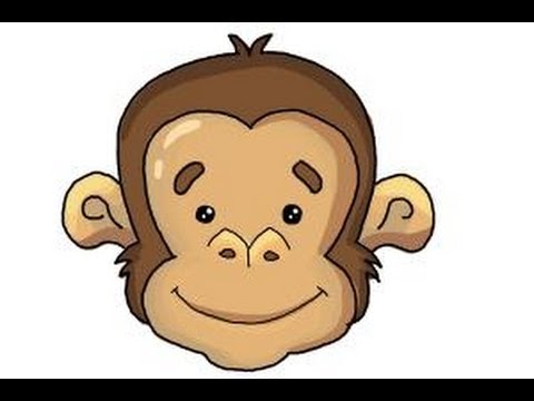 480x360 How To Draw A Monkey Face - Monkey Face Drawing