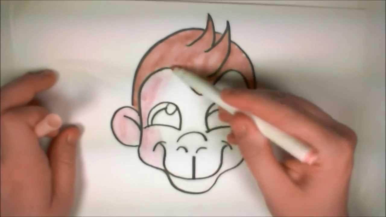 1280x720 Learn How To Draw A Cute Monkey Face - Monkey Face Drawing