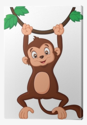 300x432 Funny Monkey Drawings - Monkey Hanging From Tree Drawing