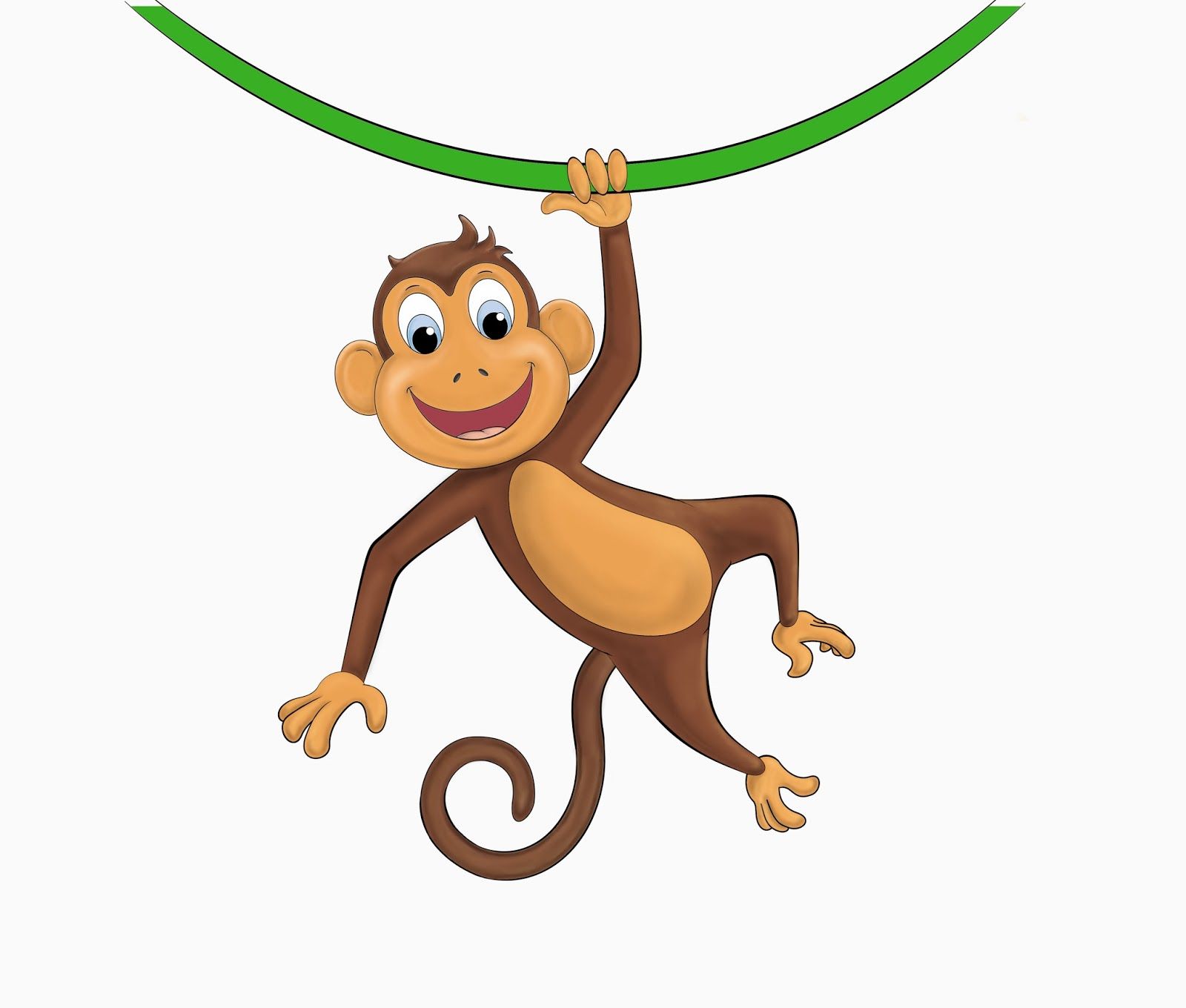 1600x1360 Hanging Monkey Template - Monkey Hanging From Tree Drawing