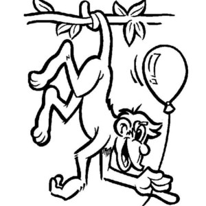 300x300 Huge Collection Of 'monkey Hanging From Trees Drawing' Download - Monkey Hanging From Tree Drawing