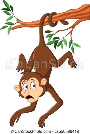 319x470 Monkey Hanging - Monkey Hanging From Tree Drawing