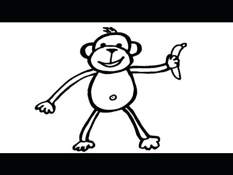 480x360 Coloring Pages For Kids Online Disney Adults Printable Hanging - Monkey Hanging From Tree Drawing