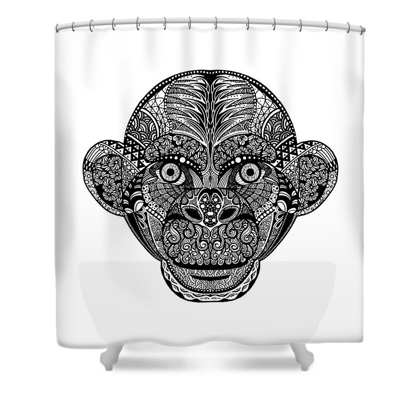 800x800 hand drawing monkey head avatar, chinese zodiac sign shower - Monkey Head Drawing