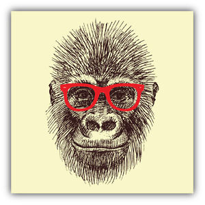 300x300 orangutan monkey head car bumper sticker decal x ebay - Monkey Head Drawing