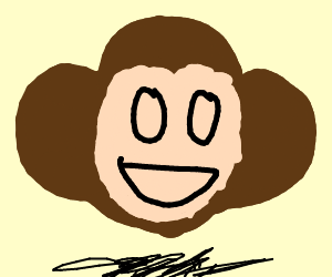 300x250 floating monkey head drawing - Monkey Head Drawing