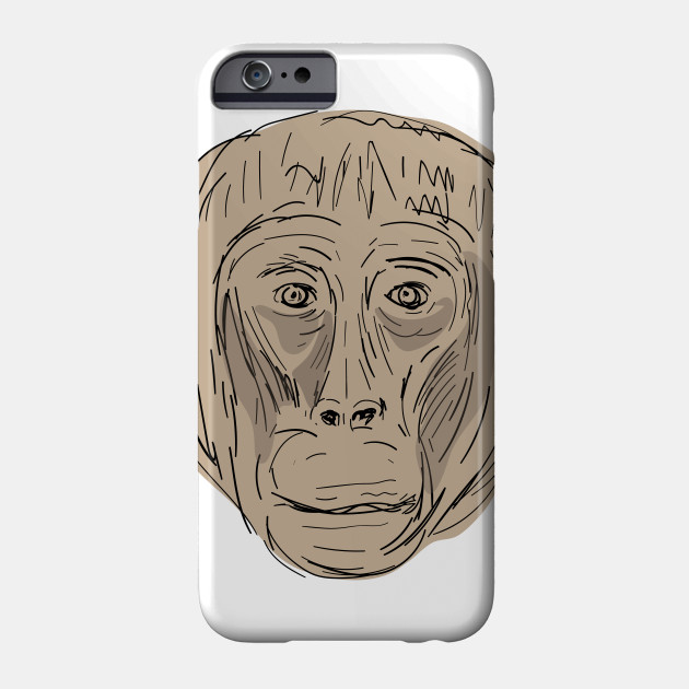 630x630 Gelada Monkey Head Drawing - Monkey Head Drawing
