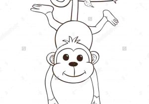 300x210 Easy To Draw Cartoon Monkey To Draw A Cartoon Monkey - Monkey Line Drawing