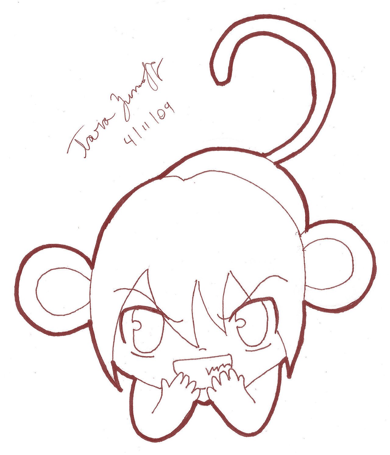 1280x1492 line drawing monkey barbary macaque monkey png the work - Monkey Line Drawing