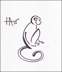 236x273 outlines tattoo outline drawing - Monkey Line Drawing