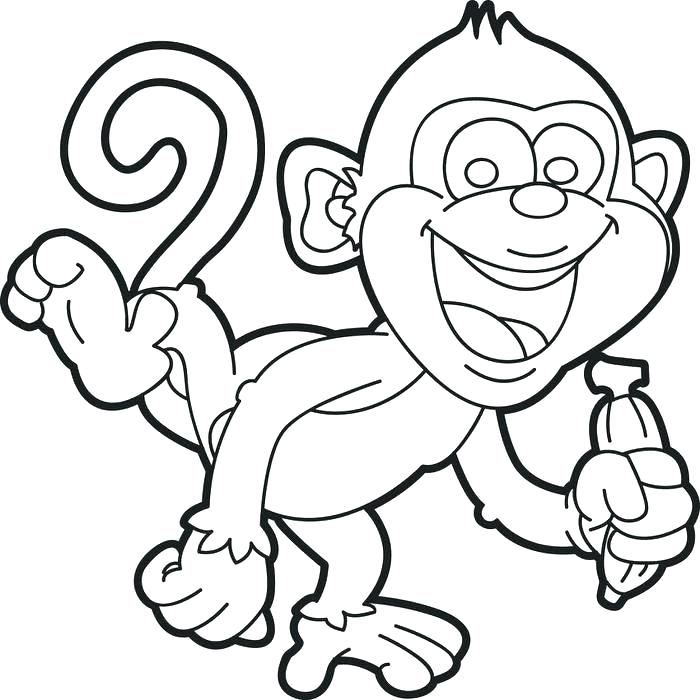 Monkey Line Drawing at PaintingValley.com | Explore collection of