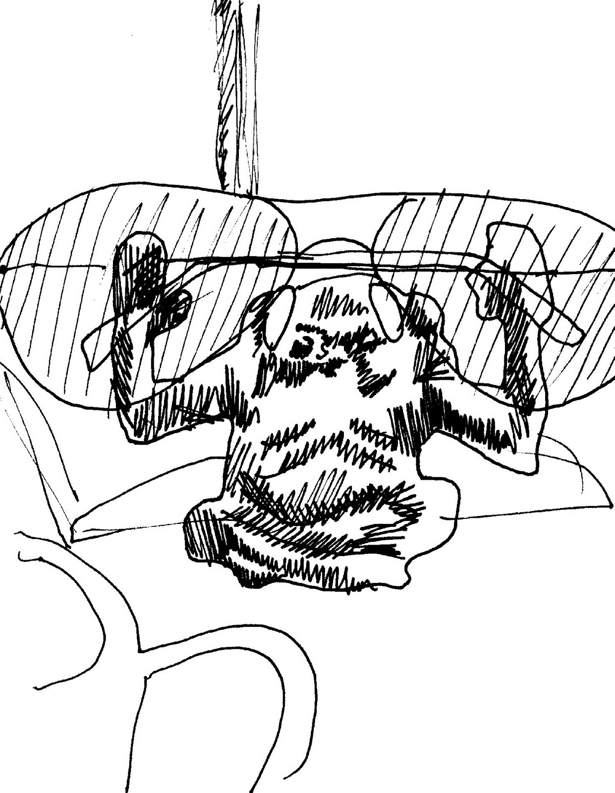 1241x1600 One Line Monkey - Monkey Line Drawing