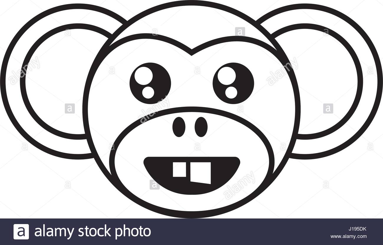 1300x831 edge outline of a monkey drawing at getdrawings com free - Monkey Outline Drawing