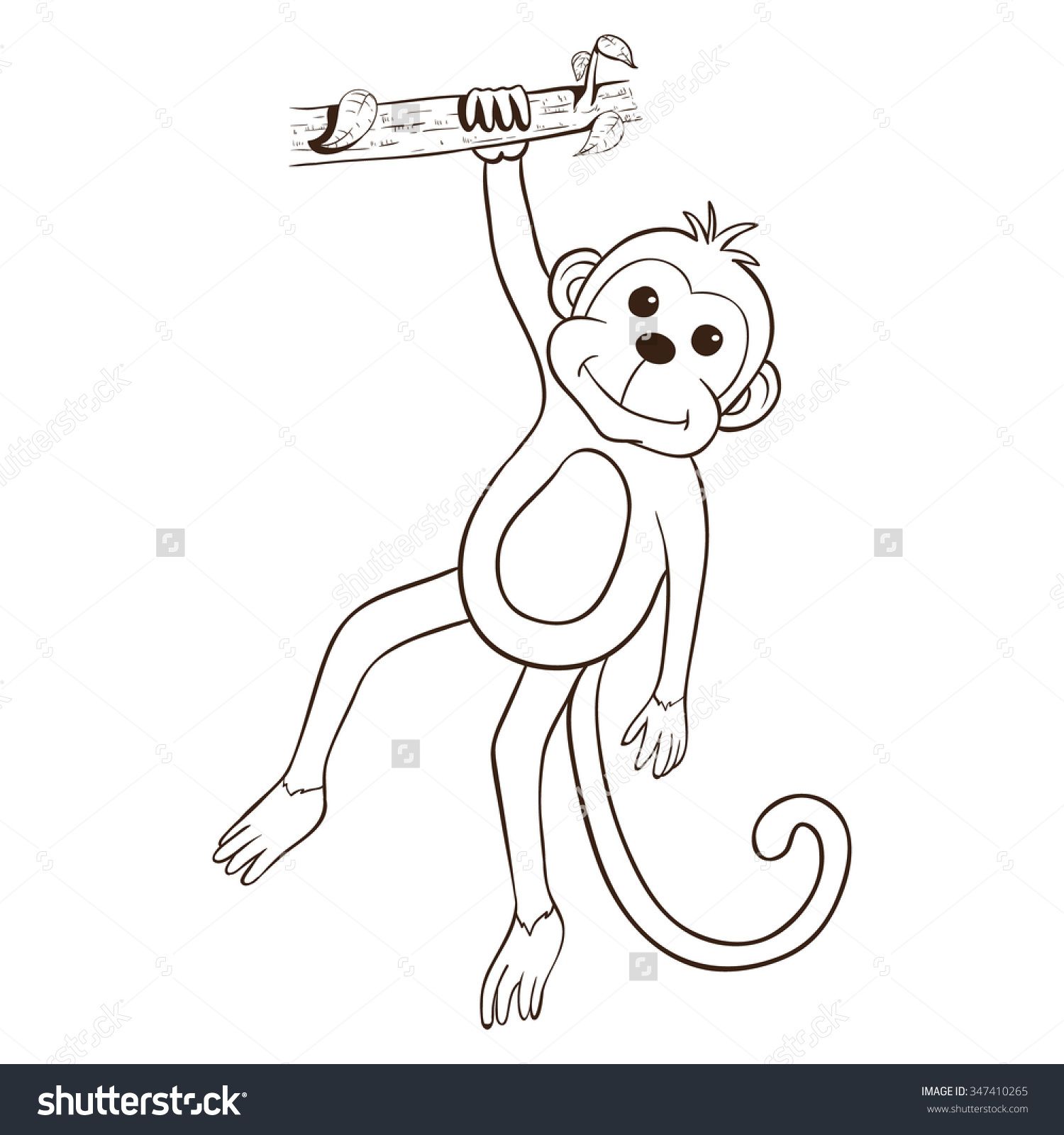 Рисунок обезьянка на люстре