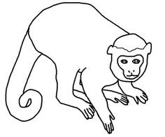 236x196 Monkey Outline Horse Clipart - Monkey Outline Drawing