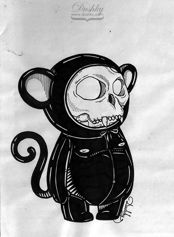 Monkey Skull Drawing at Explore collection of