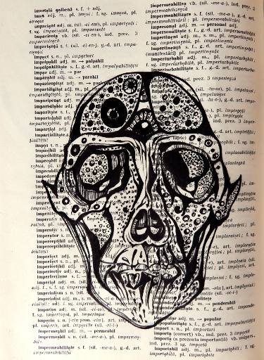 375x512 Monkey Skull Drawing - Monkey Skull Drawing