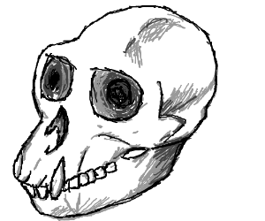 300x250 Monkey Skull Drawing - Monkey Skull Drawing