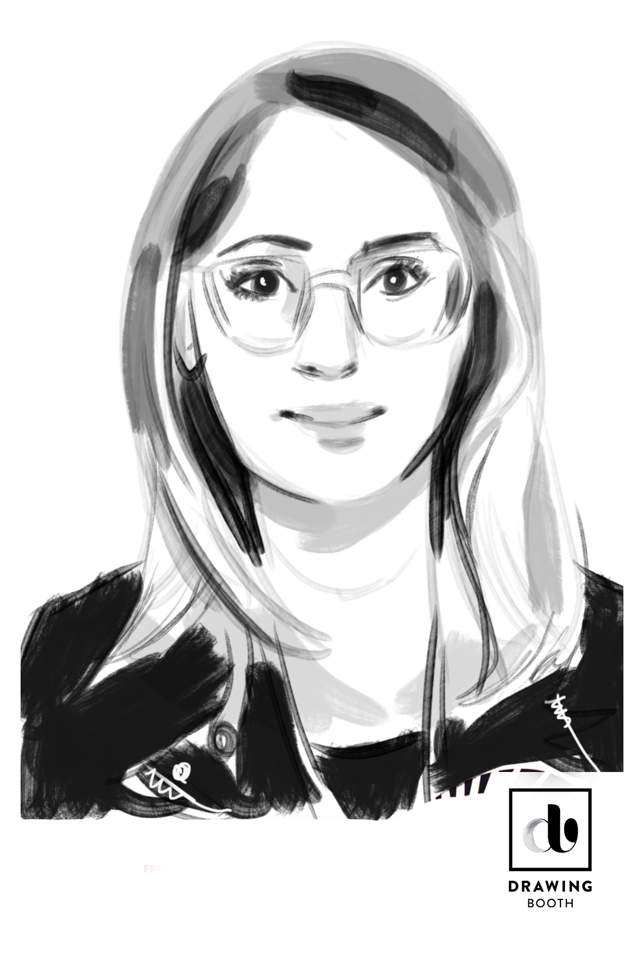 1280x1920 drawing booth digital live event portrait drawings experiences - Monochrome Drawing