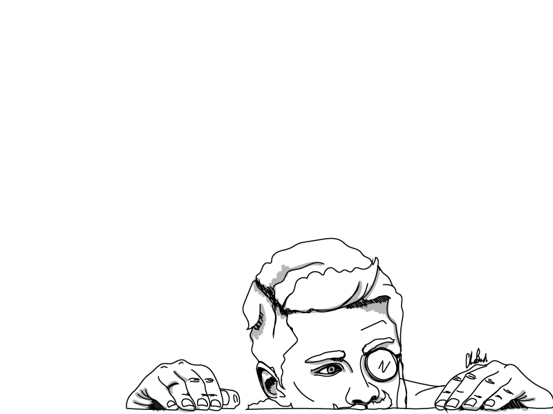 800x600 Man With Monocle - Monocle Drawing