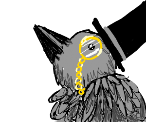300x250 Crow With Monocle Drawing - Monocle Drawing