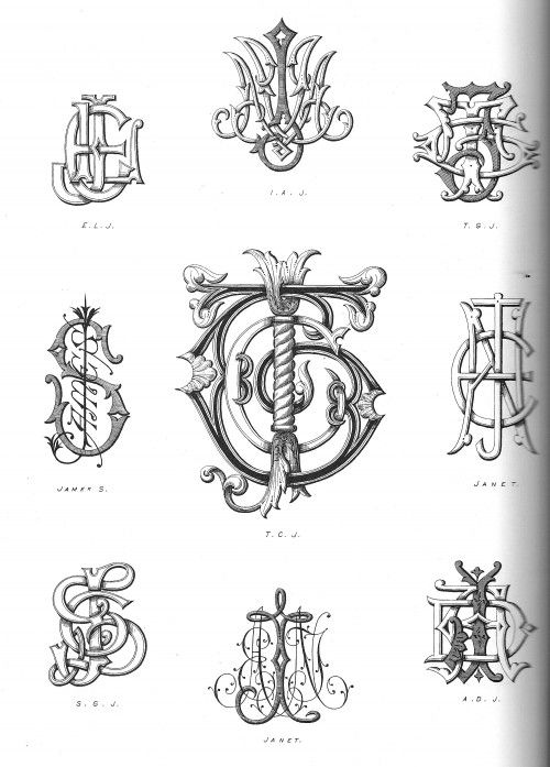 500x697 vintage monograms lifestyle monogram monogram, lettering - Monogram Drawing