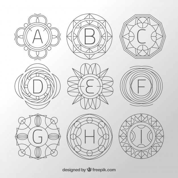 626x626 Collection Of Hand Drawn Monogram Vector Free Download - Monogram Drawing