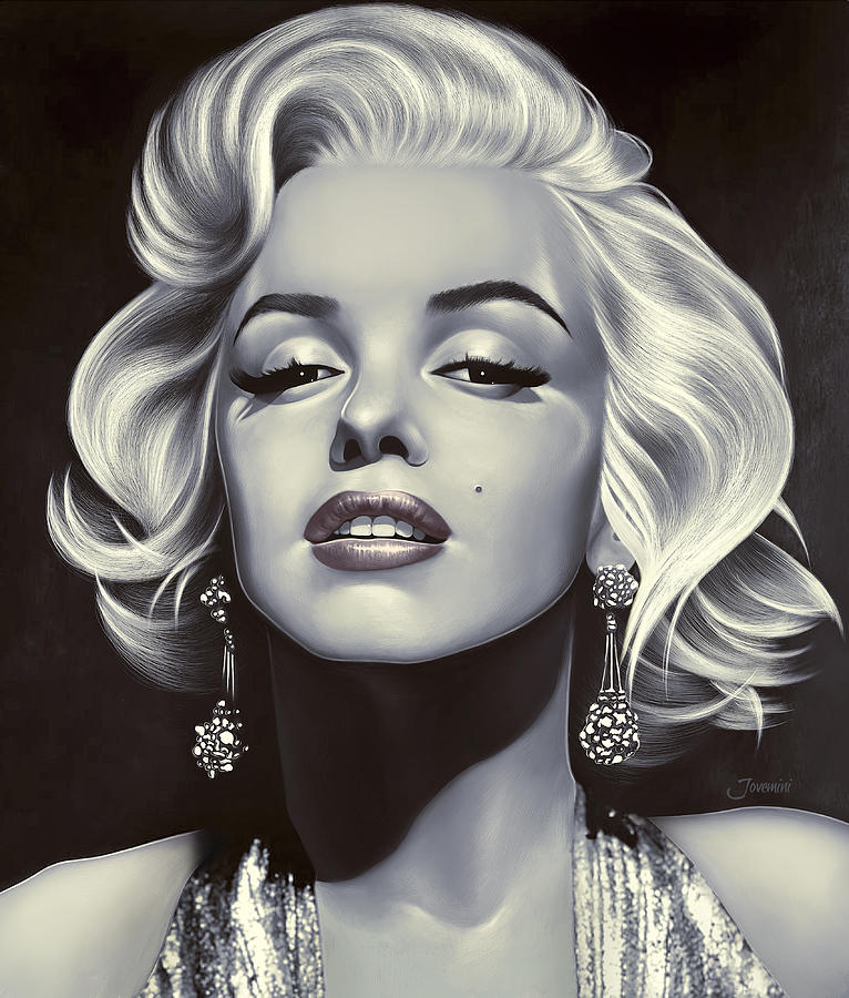 766x900 marilyn monroe drawing painting - Monroe Drawing