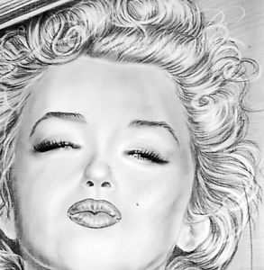 293x300 marilyn monroe original pencil drawing fine art portrait ebay - Monroe Drawing