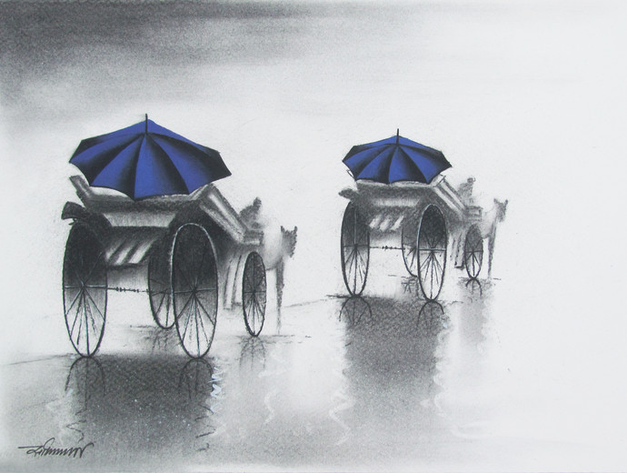 690x520 rhythmic monsoon ride - Monsoon Drawing