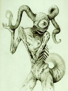 236x313 Creepy Monster Drawings - Monster Drawing
