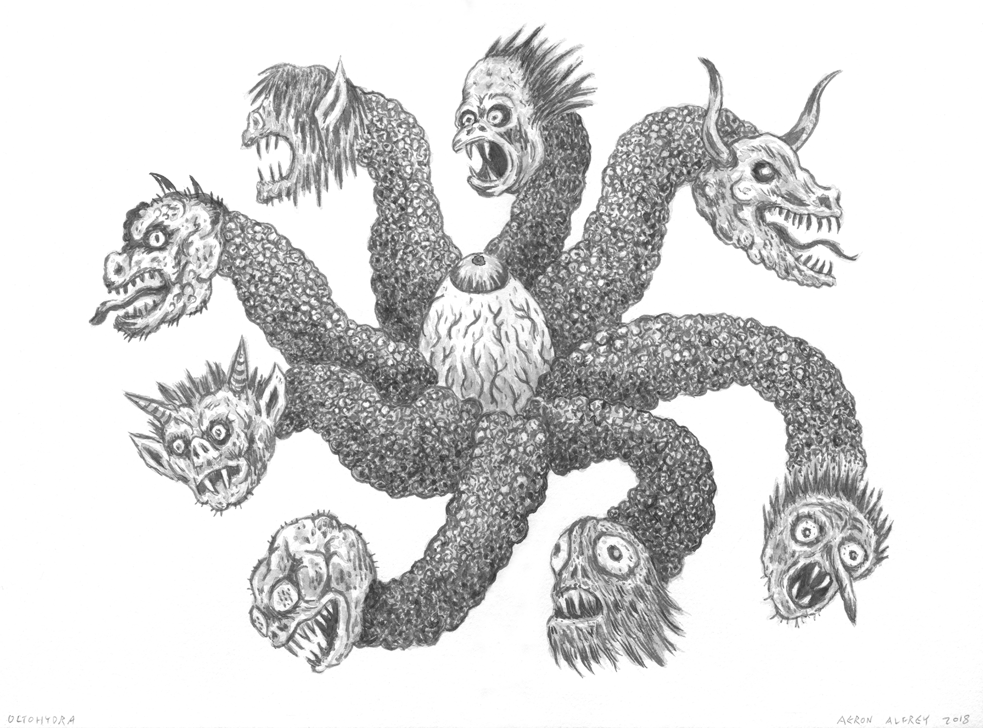 2025x1500 Aeron Alfrey Monster Drawing - Monster Drawing